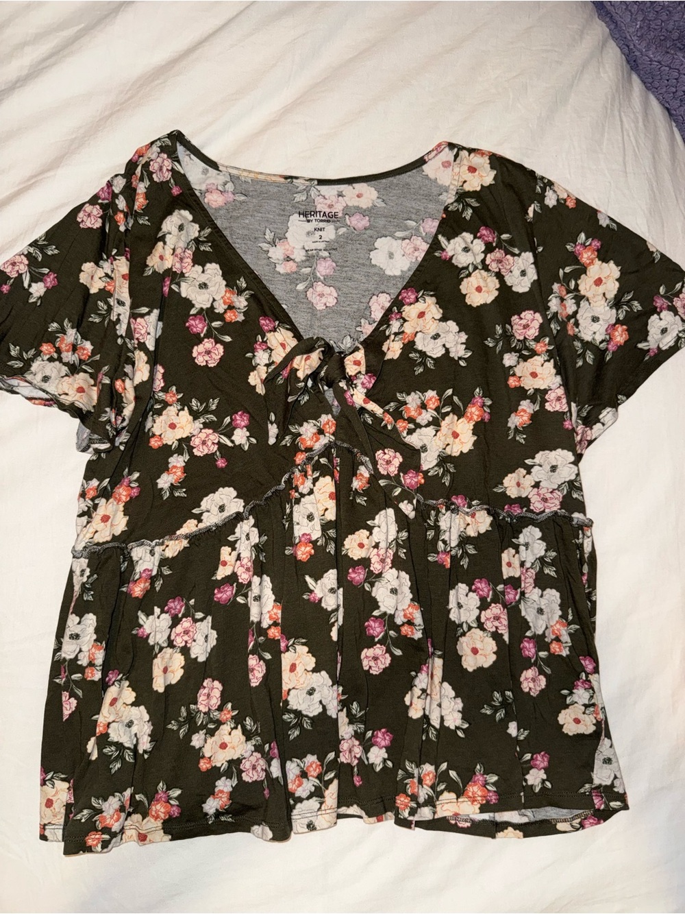 Torrid Floral Babydoll Top size 2X
